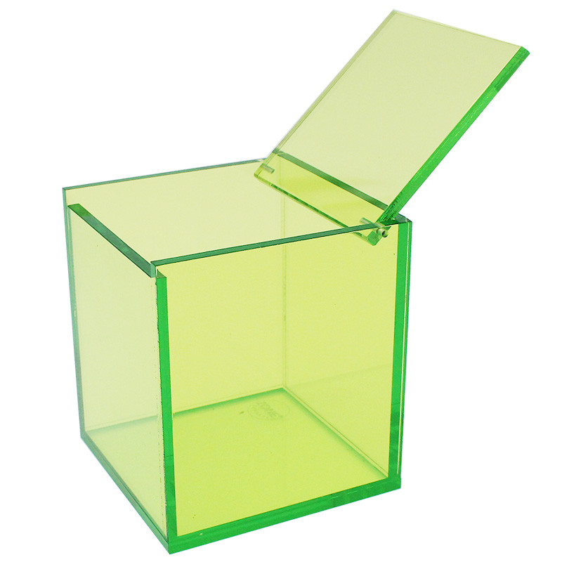 ontwikkelen vrije tijd sigaar Plexiglas kubus met klepdeksel | Groen